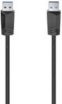 Hama 5 Gbit/s Stecker USB A auf USB A 1,5 m 200624 (Schwarz) 00200624