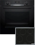 Bosch HBD635CS64, Bosch Herdset gro&szlig; AutoClean mit 60 cm Induktions Kochfeld