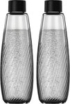 SodaStream Glas (Schwarz, Transparent) Duo Riffled 1,0 L (2er-Pack) 1047220490