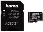Hama MicroSDHC Speicherkarte 16 GB Klasse 10 124138 00124138