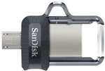 Sandisk USB Type-A / Micro-USB Stick 128 GB (Schwarz, Transparent) Ultra Dual m3.0