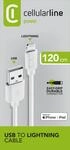 Cellular Line Lightning auf USB A bis 12 W 1,2 m Power Cable (Wei&szlig;) USBDATACMFIIPH5W