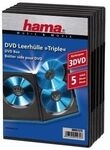 Hama DVD Triple Box, black, pack of 5 00051272