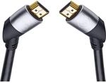 OEHLBACH 48 Gbit/s Stecker Abgewinkelt HDMI auf HDMI Typ A (Standard) 2 m Easy
