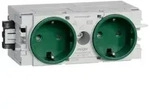 TEHALIT Steckdose GS20006029 2fach gr&uuml;n C-Profil
