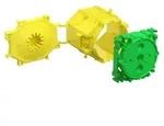 Kaiser Betonbau-Ger&auml;te-Verbindungsdose B1 Prefix 2-teilig &Ouml;ffnung D:60mm