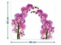 WENKO Multi-Platte Orchideenblüte für Glaskeramik Kochfelder, Schneidbrett