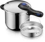 Perfect Plus One Pot Schnellkochtopf mit Dampfgareinsatz, 22 cm, 6,5 Liter