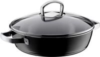 Fusiontec Mineral Schmorpfanne mit Glasdeckel, 28 cm, Black