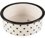 TRIXIE Napf, Keramik, 0,3 l / &Oslash; 12 cm, wei&szlig; / schwarz