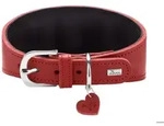 HUNTER Windhundhalsband Love XS-S (37), rot/schwarz