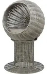 TRIXIE Outdoor Katzenh&ouml;hle Amalia aus Polyrattan, rund, grau