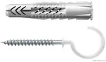 fischer Universald&uuml;bel UX 8 x 50 RH N mit Rand und Rundhaken nylonbeschichtet,...