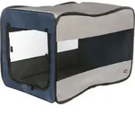 TRIXIE Soft Kennel Twister, S&ndash;M: 50 x 52 x 76 cm, blau / grau