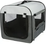 TRIXIE Soft Kennel Basic, S: 50 x 50 x 60 cm, dunkelgrau / hellgrau