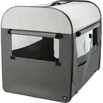 TRIXIE Soft Kennel Basic, M: 55 x 65 x 80 cm, dunkelgrau / hellgrau