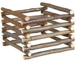 TRIXIE Heuraufe zum Aufstellen, Rindenholz, 15 x 11 x 15 cm
