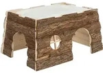 TRIXIE Haus Tilde mit Bett, Meerschweinchen, Rindenholz, 39 x 22 x 29 cm