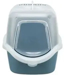 TRIXIE Katzentoilette Vico Open Top, mit Haube, 40 x 40 x 56 cm, blaugrau / wei&szlig;