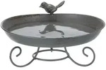 TRIXIE Vogeltr&auml;nke / -bad zum Hinstellen, Metall, 800 ml / &Oslash; 22 cm, grau