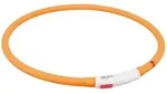 TRIXIE Flash Leuchtring USB, Silikon, XS&ndash;XL: 70 cm / &Oslash; 10 mm, orange