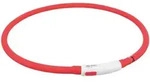 TRIXIE Flash Leuchtring USB, Silikon, XS&ndash;XL: 70 cm / &Oslash; 10 mm, rot