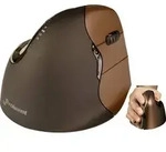 Evoluent VerticalMouse4 VM4SW Small Ergonomische Maus Funk Optisch Braun 6 Tasten