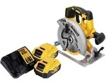 DeWalt DCS 570 P2 Akku Handkreiss&auml;ge 18 V 184 mm Brushless + 2x Akku 5,0 Ah +