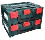 Metabo metaBOX 145 Set 2x System Werkzeug Koffer Stapelbar 396 x 296 x 145 mm -...