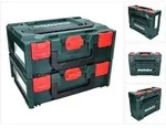 Metabo metaBOX 145 Set 2x System Werkzeug Koffer Stapelbar 396 x 296 x 145 mm +...