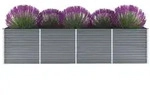 vidaXL Garten-Hochbeet Verzinkter Stahl 320x80x77 cm Grau