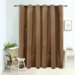 vidaXL Verdunkelungsvorhang mit Metall&ouml;sen Samt Beige 290 x 245 cm