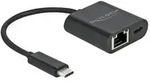Delock Netzwerkadapter - USB-C 3.2 Gen 1 - Gigabit Ethernet x 1 + USB-C (nur