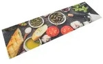 vidaXL K&uuml;chenteppich Waschbar Wein & Essen 45x150 cm Samt