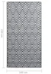 vidaXL Outdoor-Teppich ARAKIL Wei&szlig; und Schwarz 160x230 cm PP