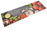 vidaXL K&uuml;chenteppich Waschbar Gem&uuml;se 45x150 cm Samt