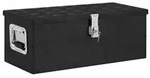 vidaXL Aufbewahrungsbox Schwarz 70x31x27 cm Aluminium