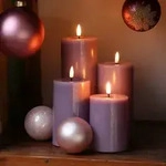 LED Kerzenset MIA Deluxe Adventskerzen Weihnachten 4 Gr&ouml;&szlig;en mit Batterien/Fernb.