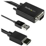 StarTech.com 2m VGA to HDMI Converter Cable with USB Audio Support & Power, Analog to