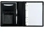 "Alassio Ringbuchmappe "BENACO", A5, Nappa-Leder, schwarz"