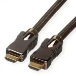 ROLINE 4K HDMI Ultra HD Kabel mit Ethernet, ST/ST, schwarz, 1 m