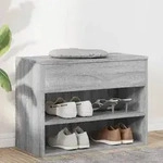 vidaXL Schuhbank Grau Sonoma 60x30x45 cm Holzwerkstoff