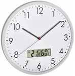TFA-Dostmann 60.3048.02, Wand, Digitale Uhr, Rund, Wei&szlig;, Kunststoff, Glas