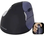BakkerElkhuizen Evoluent 4 Ergonomische Maus Funk Optisch Schwarz, Blau 6 Tasten 2600