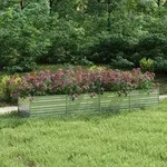 vidaXL Garten-Hochbeet 320x80x45 cm Verzinkter Stahl Silber
