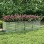 vidaXL Garten-Hochbeet 320x80x77 cm Verzinkter Stahl Silber