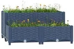 vidaXL Hochbeet 80x80x38 cm Polypropylen