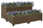 vidaXL Hochbeet 80x80x38 cm Polypropylen