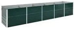 vidaXL Garten-Hochbeet Verzinkter Stahl 400x80x45 cm Gr&uuml;n