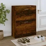 vidaXL Schuhschrank R&auml;uchereiche 63x24x81 cm Holzwerkstoff